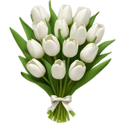 white tulip bouquet  sticker