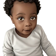 young boy with dark skin sticker