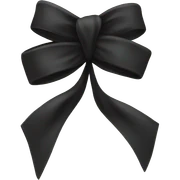 Black bow  sticker
