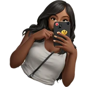selfie of dark-skinned girl sticker