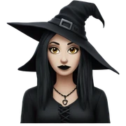 Goth witch sticker