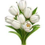 white tulip bouquet  sticker
