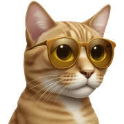 Cat with sunglasses sticker
