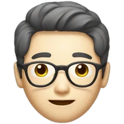 Korean man with glasses sticker