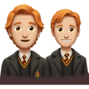 fred and george in harry potter style sticker