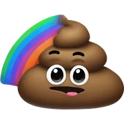 rainbow poop sticker