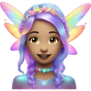 Iridescent fairy flying twinkle rainbow neon colorful sticker