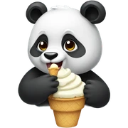 Panda eating ice cream sticker