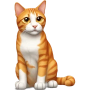 Orange tabby sitting sticker