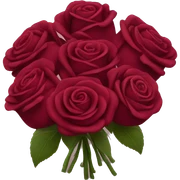 bouquet of burgundy roses  sticker