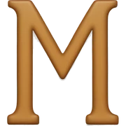 Letter M sticker