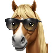 Horse in sunglasses sticker
