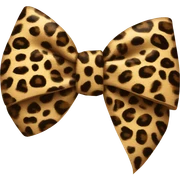 leopard print bow sticker