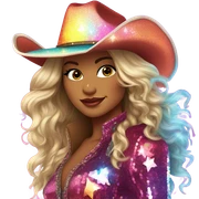 Disco cowgirl sticker