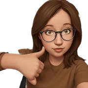 brown-haired girl with glasses sticker