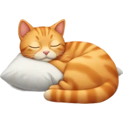 Ginger cat sleeping sticker