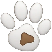 Dog paw sticker
