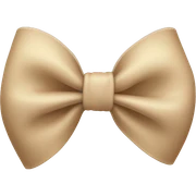 Beige bow sticker