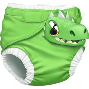 Dino diaper sticker