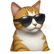 Cat with sunglasses sticker