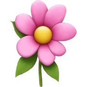 pink flower sticker