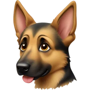 German shepherd puppy sticker