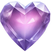 crystal heart sticker