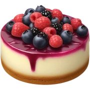 Realistic berry cheesecake  sticker