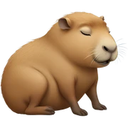 Sleeping capybara sticker