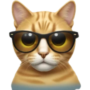 Cat with sunglasses sticker