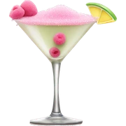 Martini with pink sugar on the rim of the cup sticker