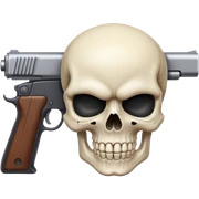 skull with gun sticker