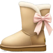 Ugg boots with light pin bow sticker
