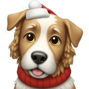 Christmas dog sticker