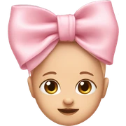 Baby pink bow sticker