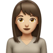 Girl with brown hair and bangs sticker