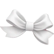 Pastel pink heart with white bow sticker