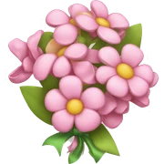 bouquet of flowers with bow on stems sticker