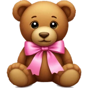Teddy with pink ribbon sticker