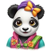panda girly sticker