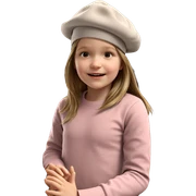 realistic girl in hat sticker