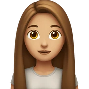 Girl with brown long hair sticker