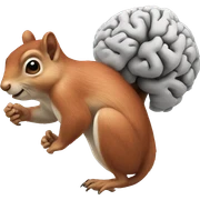 Squirrel brain sticker