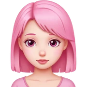 Pink cute girl sticker