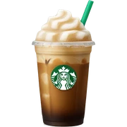 Starbuck ice coffee with ice cubes sticker