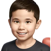 smiling boy in shirt sticker