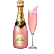 Pink champagne sticker