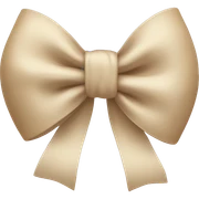 Beige bow sticker