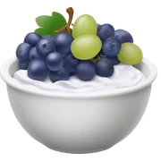 yoghurt bowl with grapes and blueberries sticker