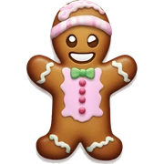 Pastel gingerbread man sticker